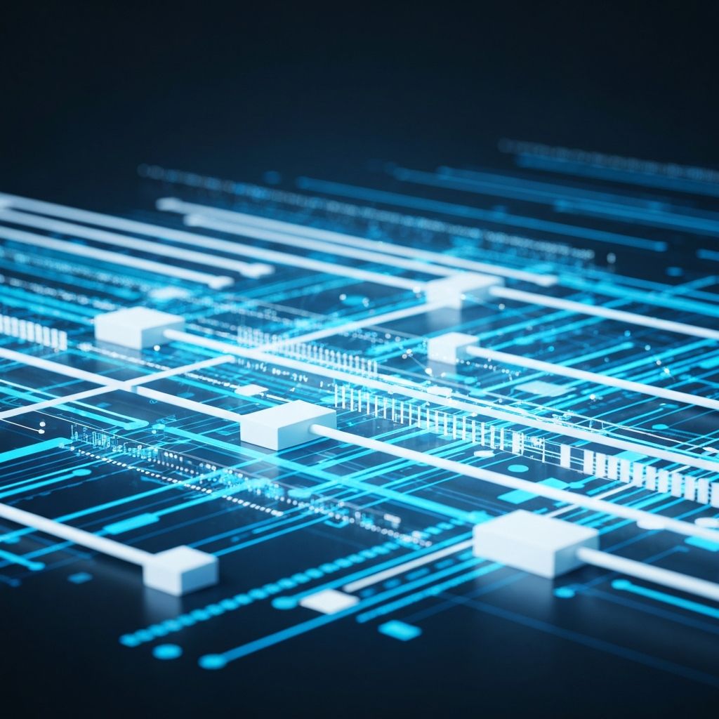 Adaptive technology network and data solutions illustration